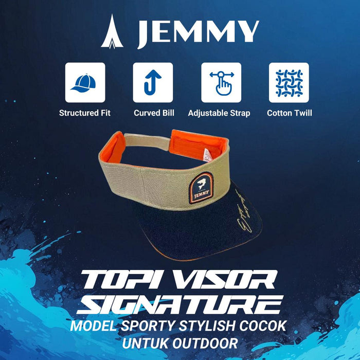 TOPI JEMMY ORANGE DAN BLUE TOP HAT TM001