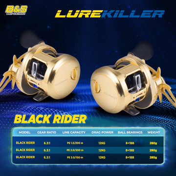 LUREKILLER Black Rider CQ Reel Jigging dan Trolling - RP007