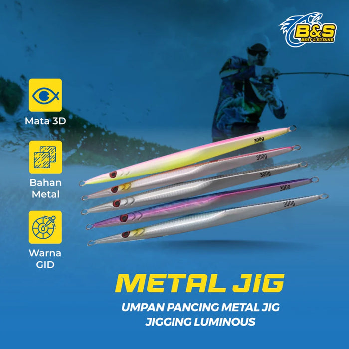 Lure Killer Umpan Pancing MetalJig Jigging Tenggelam Luminous 60G-350G MJ029