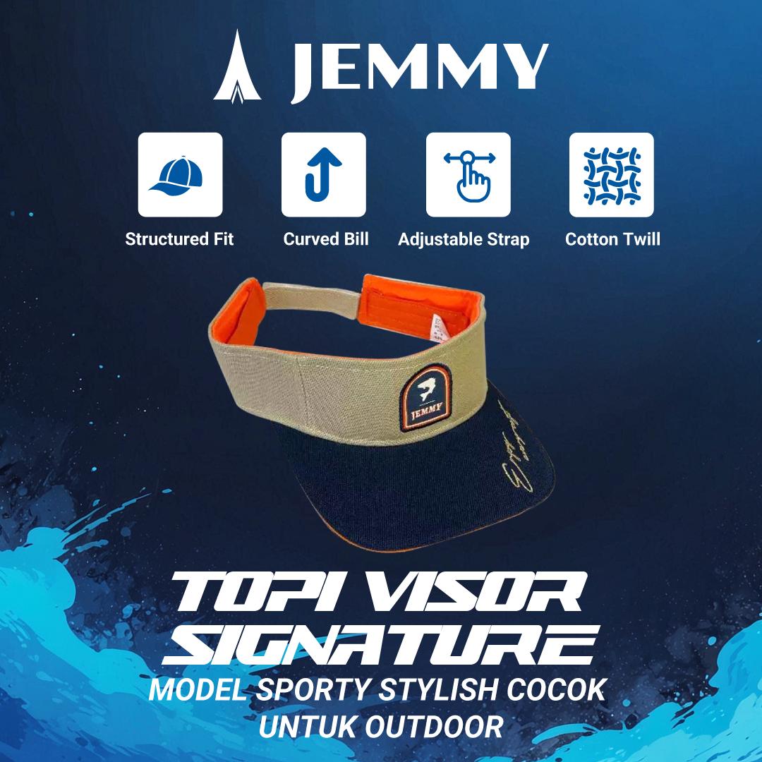 TOPI JEMMY ORANGE DAN BLUE TOP HAT TM001