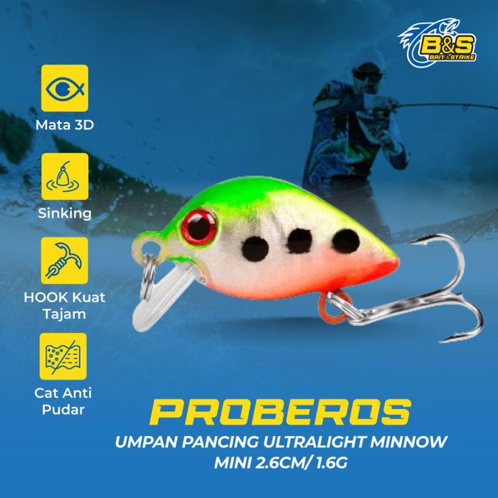 PROBEROS Mini Minnow Ultralight 1.6g/2.6cm - MN135