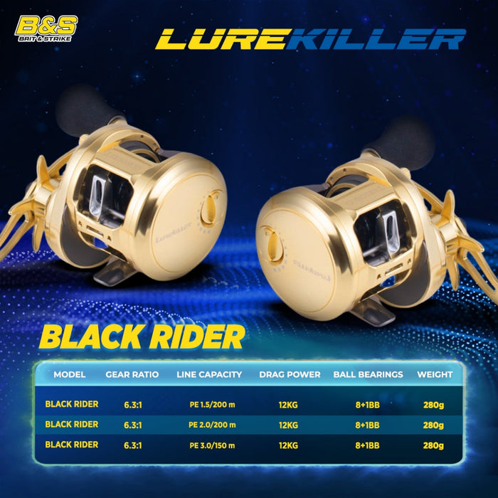 LUREKILLER Black Rider CQ Reel Jigging dan Trolling - RP007