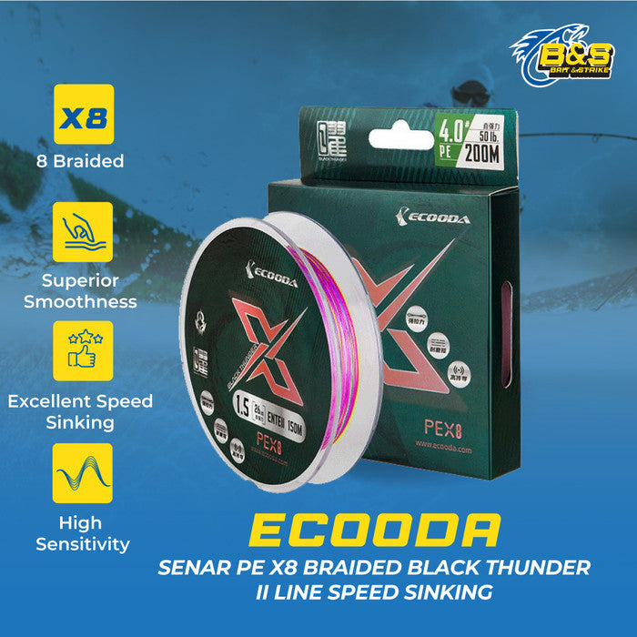 ECOODA Black Thunder II Boat Fishing PE Line - SP162