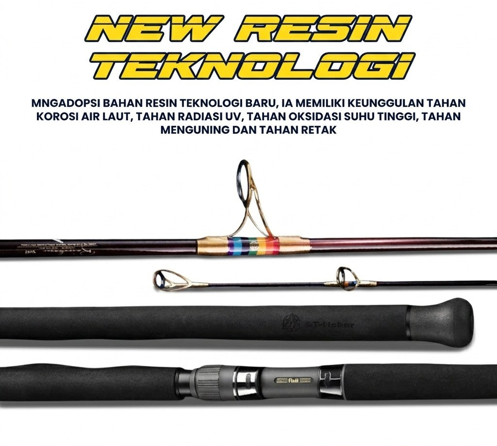 GT Fisher Rainbow Three Section Travel Rod - JP137