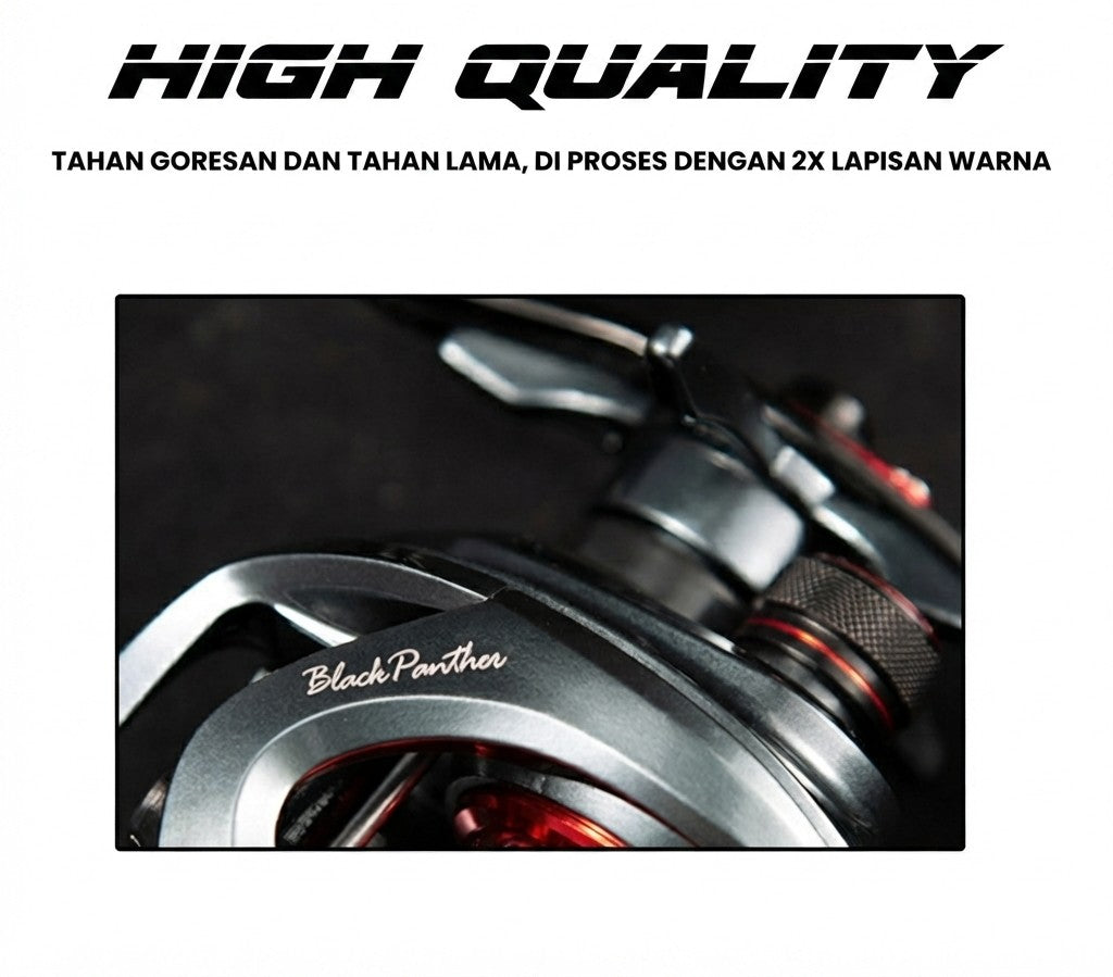Reel Baitcasting Lemoren BLACK PANTHER - Rp004