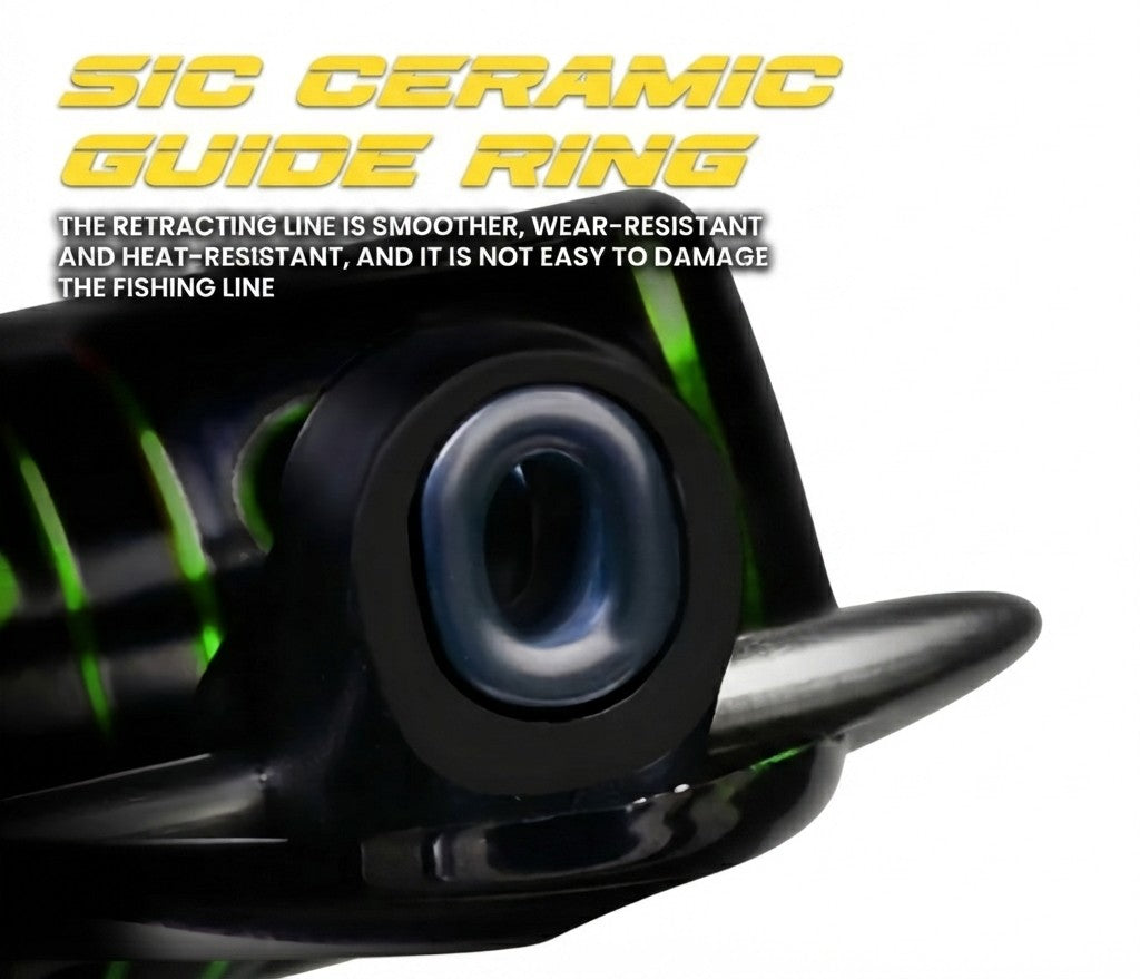 Reel Baitcasting Proberos CNC BLACK GREEN DW SERIES - RP118