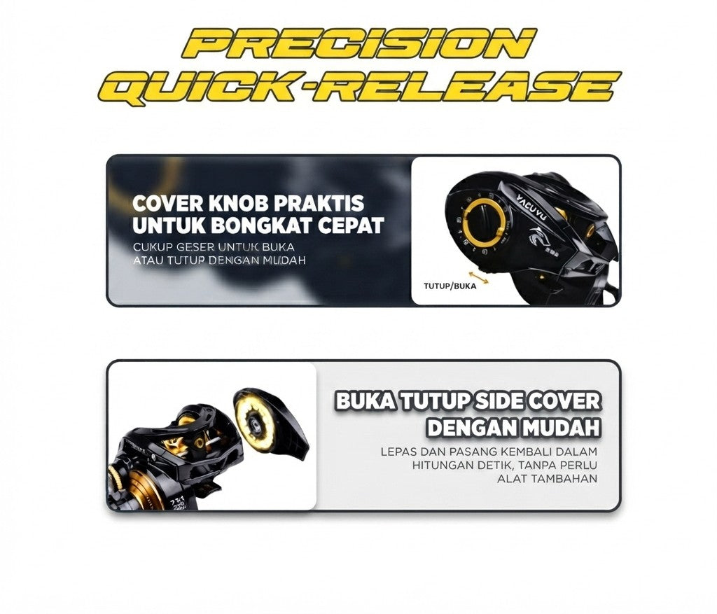 Reel Baitcasting Proberos YACUYU BLACK - RP108