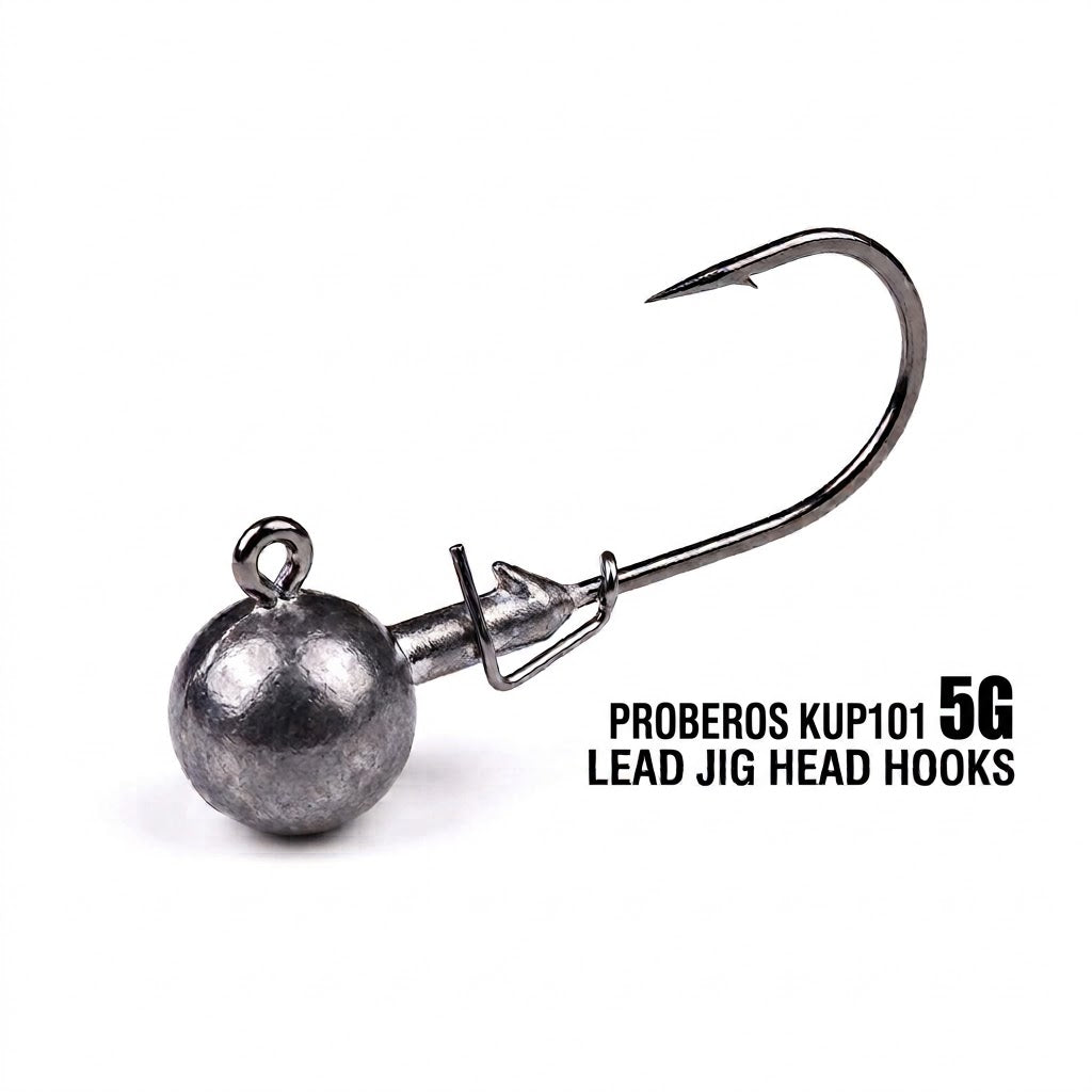 PROBEROS Mata Pancing 1g 12g 14g 20g Kail Timbal Jig Head Kail Untuk Soft Lure Worm Bait KUP101