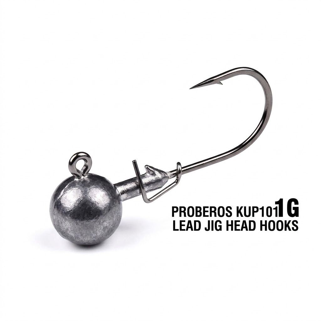 PROBEROS Mata Pancing 1g 12g 14g 20g Kail Timbal Jig Head Kail Untuk Soft Lure Worm Bait KUP101