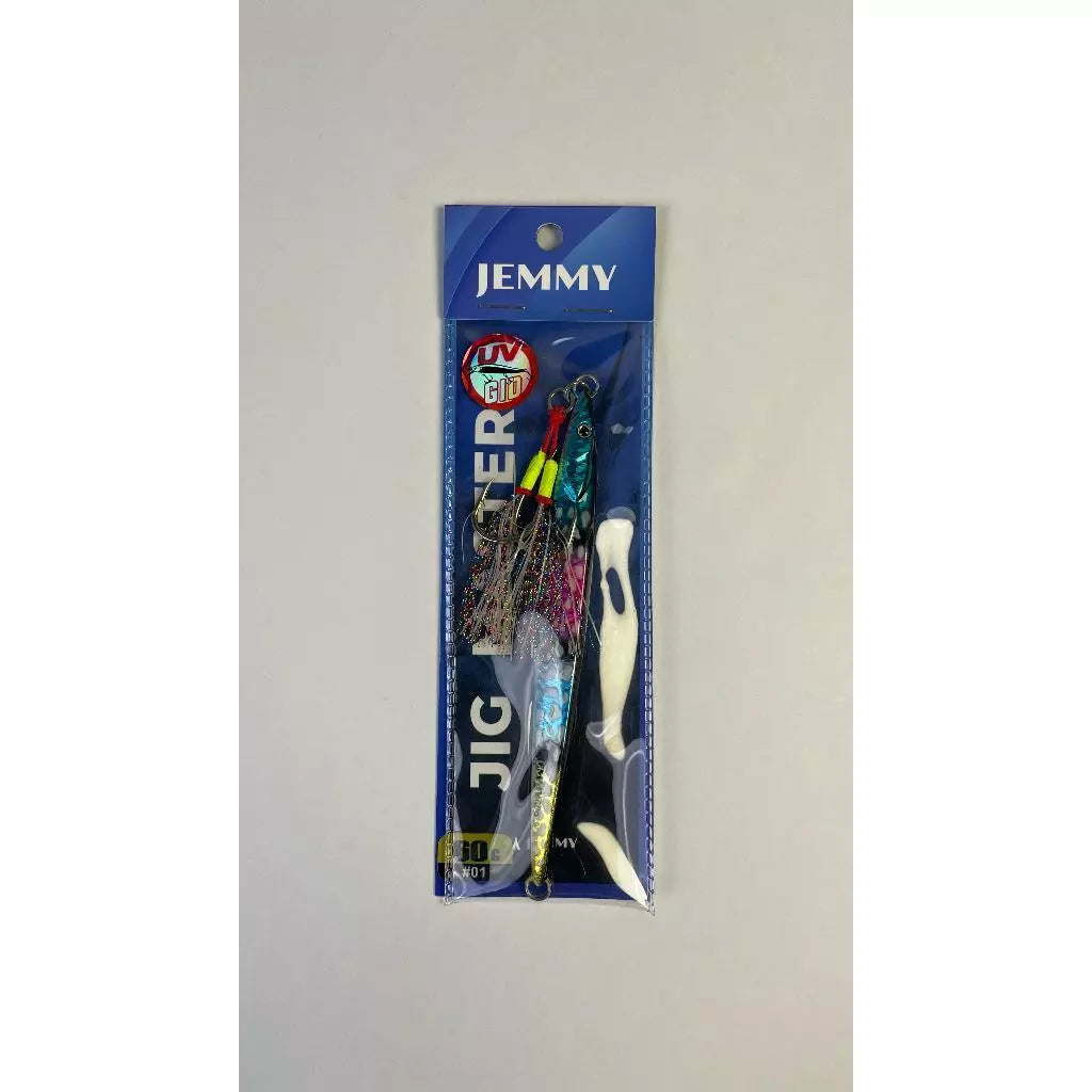 JEMMY Metal Jig New Design 3D Printing GID 60G Hook Super Kuat MJ103