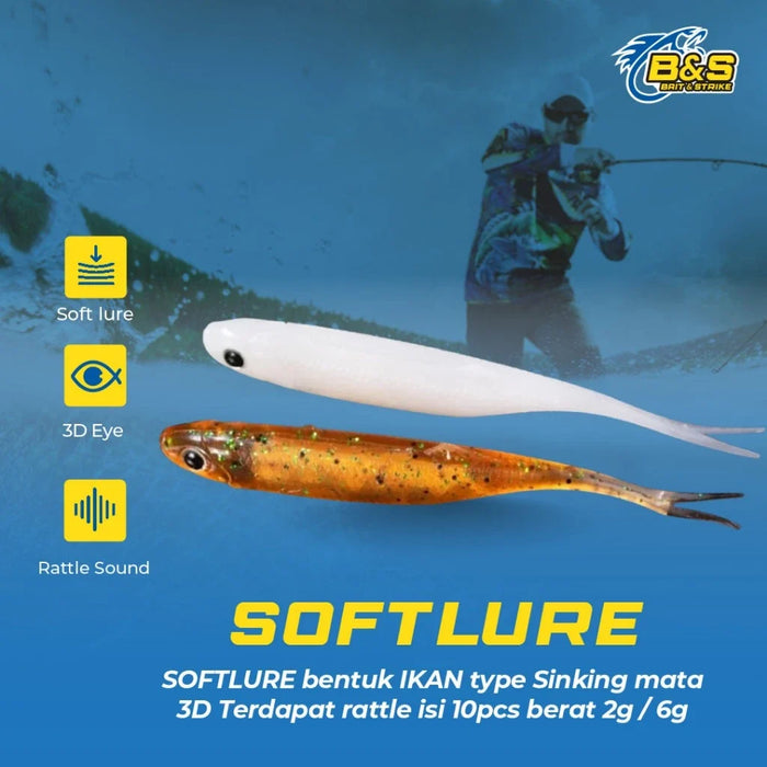 SOFTLURE bentuk IKAN type Sinking SL163