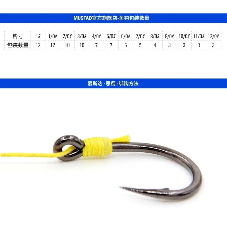 Mata kail Pancing Mustad Hoodlum 4X 10827NP-BLN KAIL kuat tajam tahan korosi KUP009