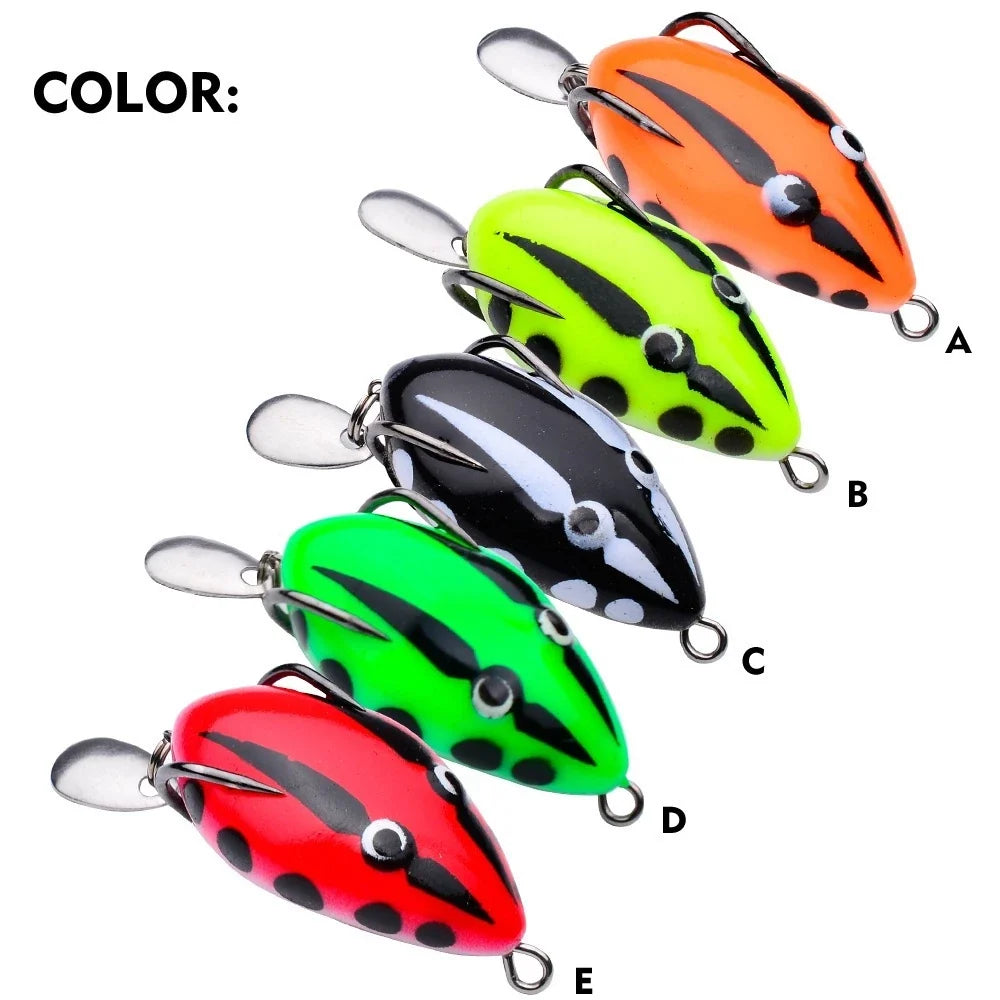 PROBEROS Umpan pancing soft frog 5g/4cm umpan soft frog terdapat blade di ekor