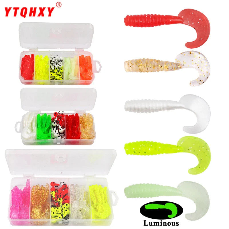 Paket softlure 40pcs + jig head_SET_JIGHEAD