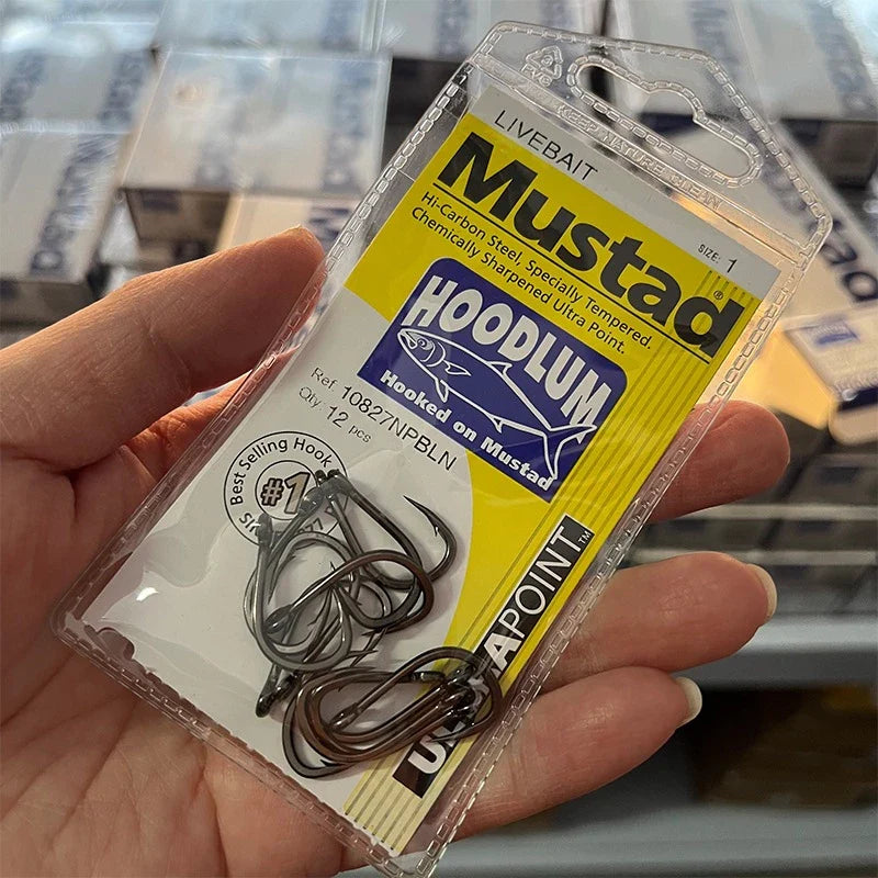 Mata kail Pancing Mustad Hoodlum 4X 10827NP-BLN KAIL kuat tajam tahan korosi KUP009