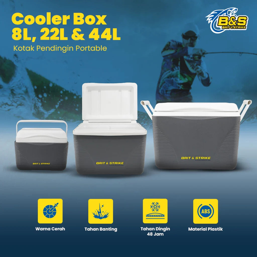 COOLER BOX 8L/10L/22L/44L/50L/75L/120L KOTAK PENDINGIN PORTABLE OUTDOOR / FISHING