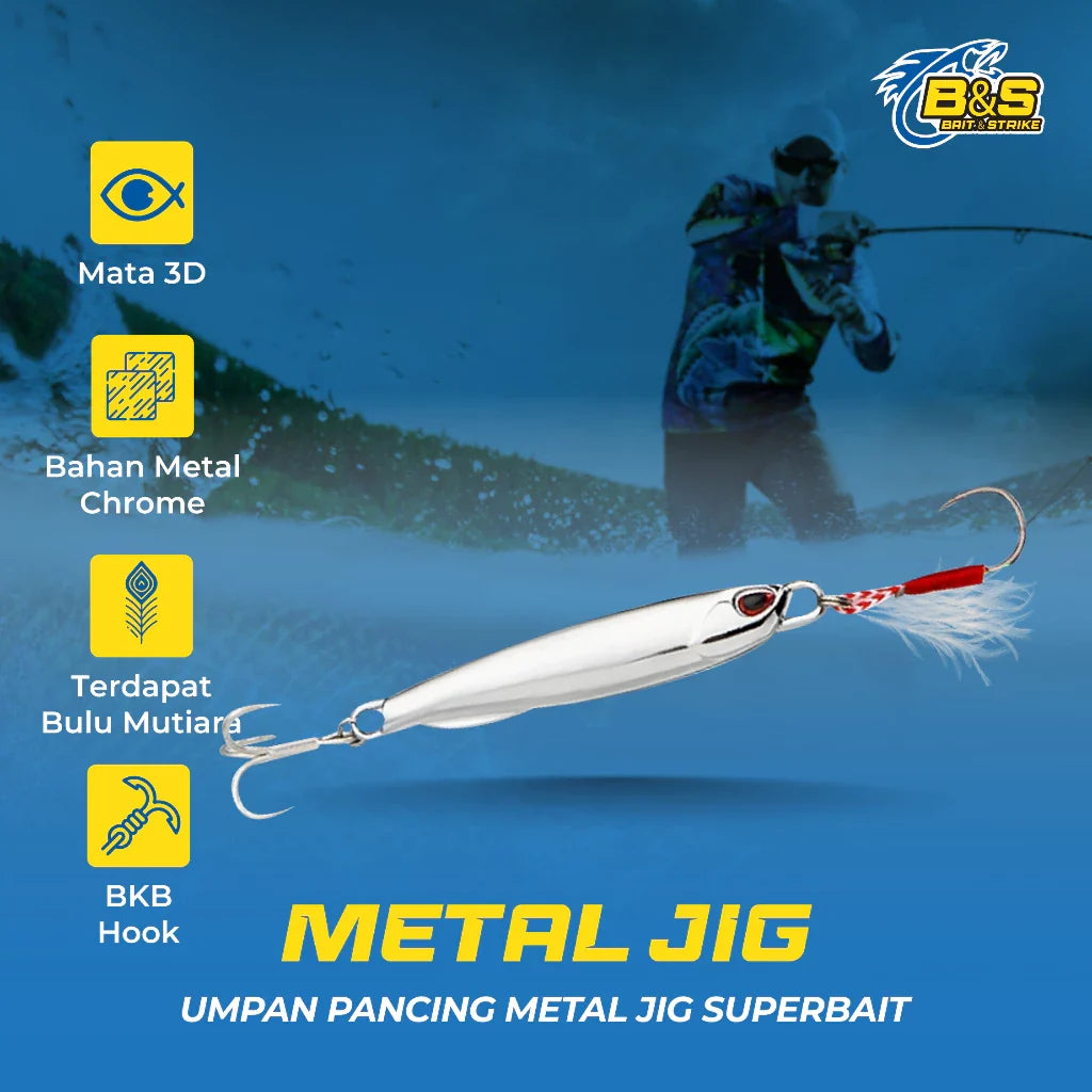 LureKiller Umpan Pancing MetalJig Air Tawar Topmouth Culter Superbait MJ026
