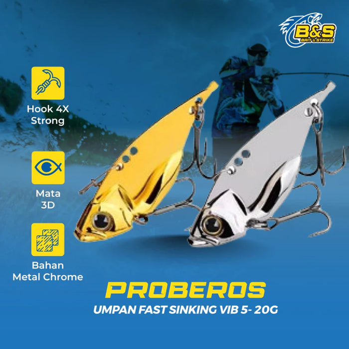 PROBEROS Metal Fast Sinking VIB 5/7/10/15/20g Umpan Pancing DW520 MJ114