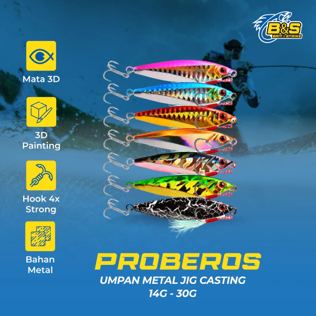 LureKiller Umpan MetalJig Tenggelam 14G 21G 30G Superbait MJ053