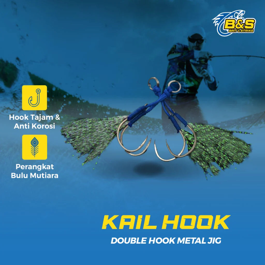 Lure Killer Assistant Hook Metal Jig Jigbait Kail Double Hook HJ018