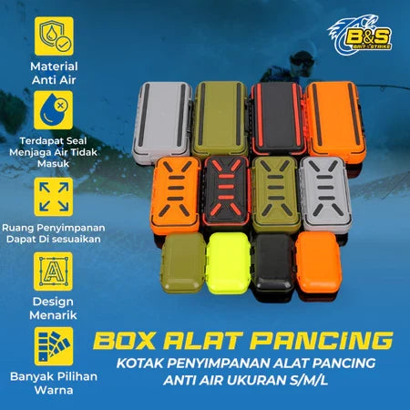 Kotak Penyimpanan Umpan Pancing Portable Multifungsi Bahan ABS Anti Air Kail Lure Tackle Box Pancing BP172