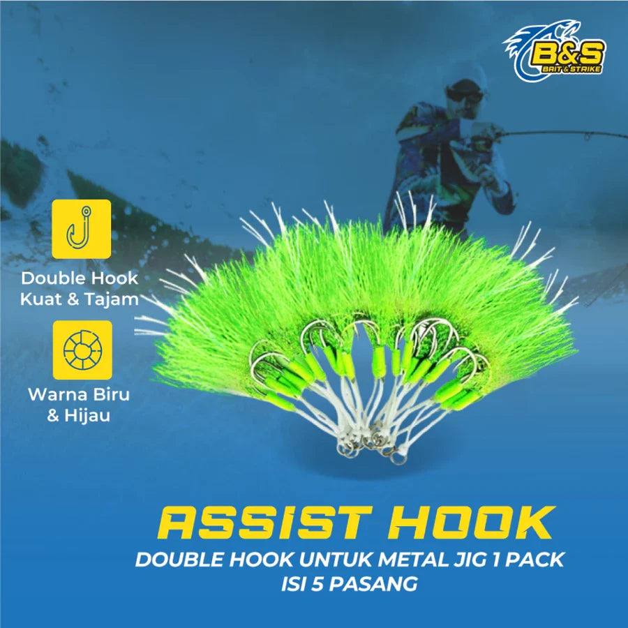 Lure Killer Assistant Hook Metal Jig Jigbait Kail Double Hook HJ017