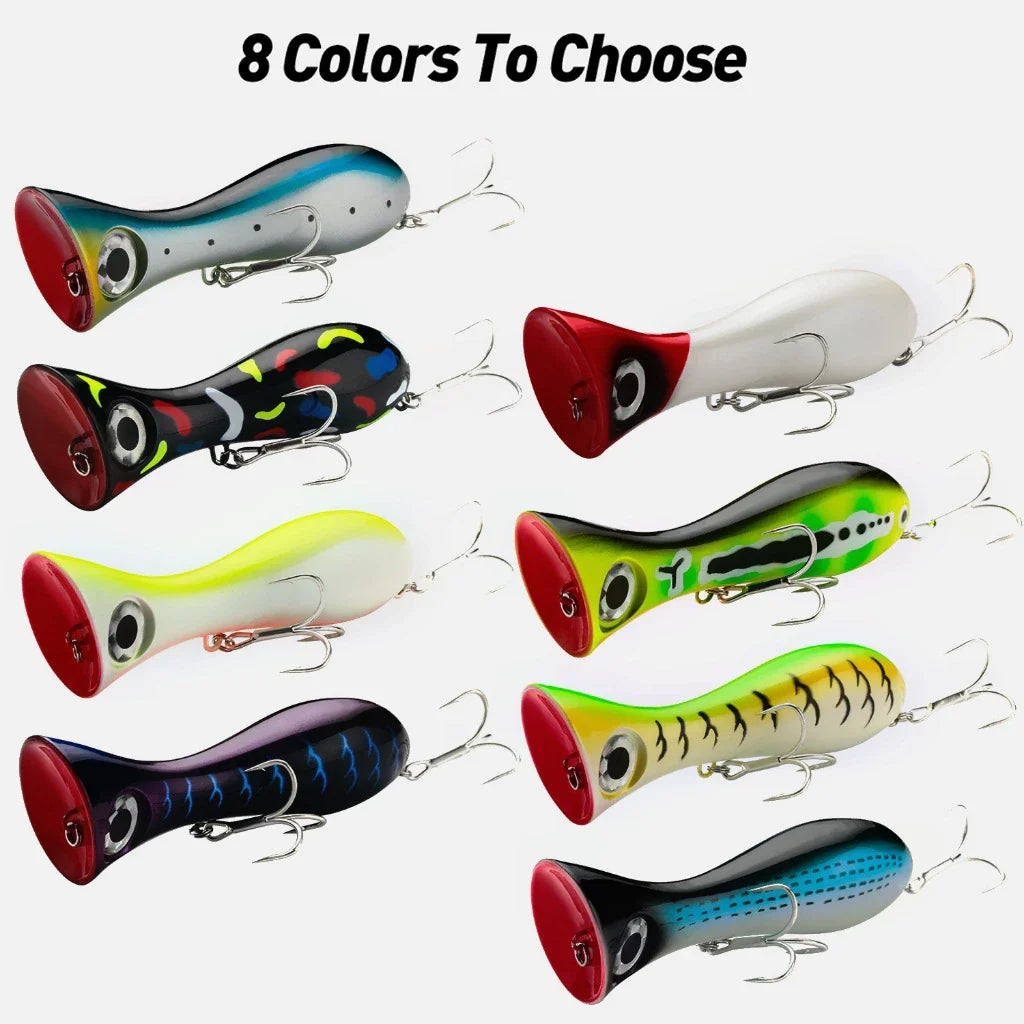 Lure popper 31g 95mm umpan popping killer mata 3D BNS LP221
