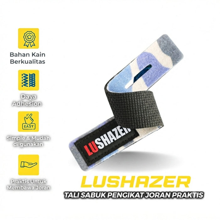 Lushazer tali sabuk pengikat joran praktis menempel kuat LMRN SJ001