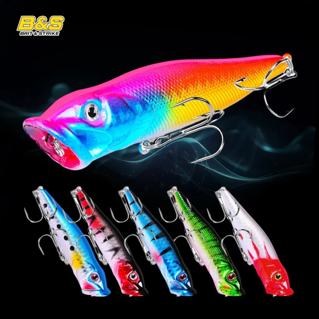 PROBEROS Umpan Pancing Lure Popper 9.5CM 12G Umpan Keras Plastik DW1002 LP004