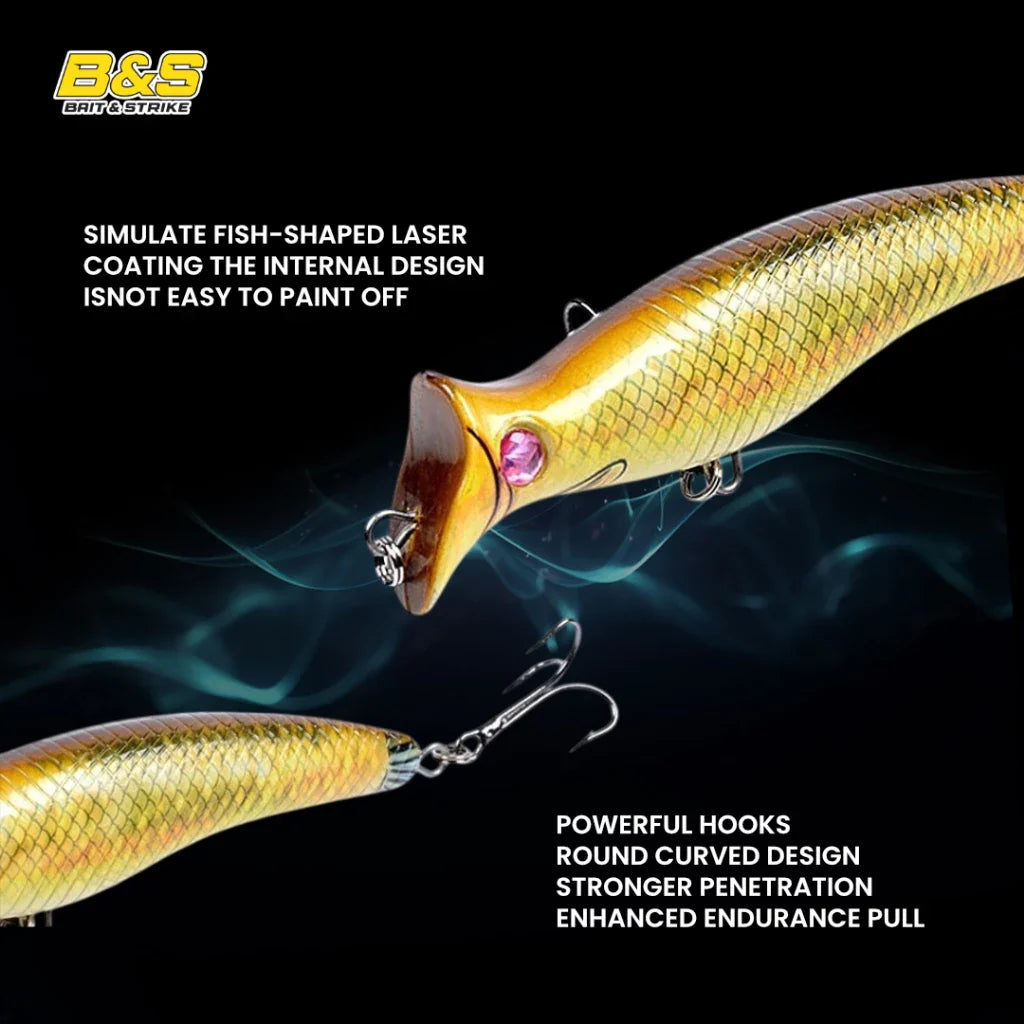 Umpan Pancing Lure Popper 12.4cm / 20.4g luya Umpan Keras LB68 LP093-F