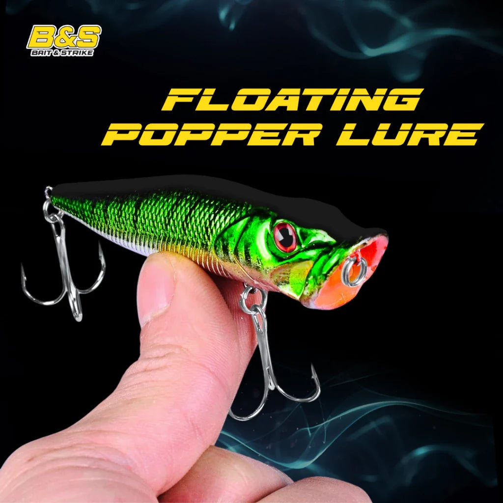 PROBEROS Umpan Pancing Lure Popper 9.5CM 12G Umpan Keras Plastik DW1002 LP004