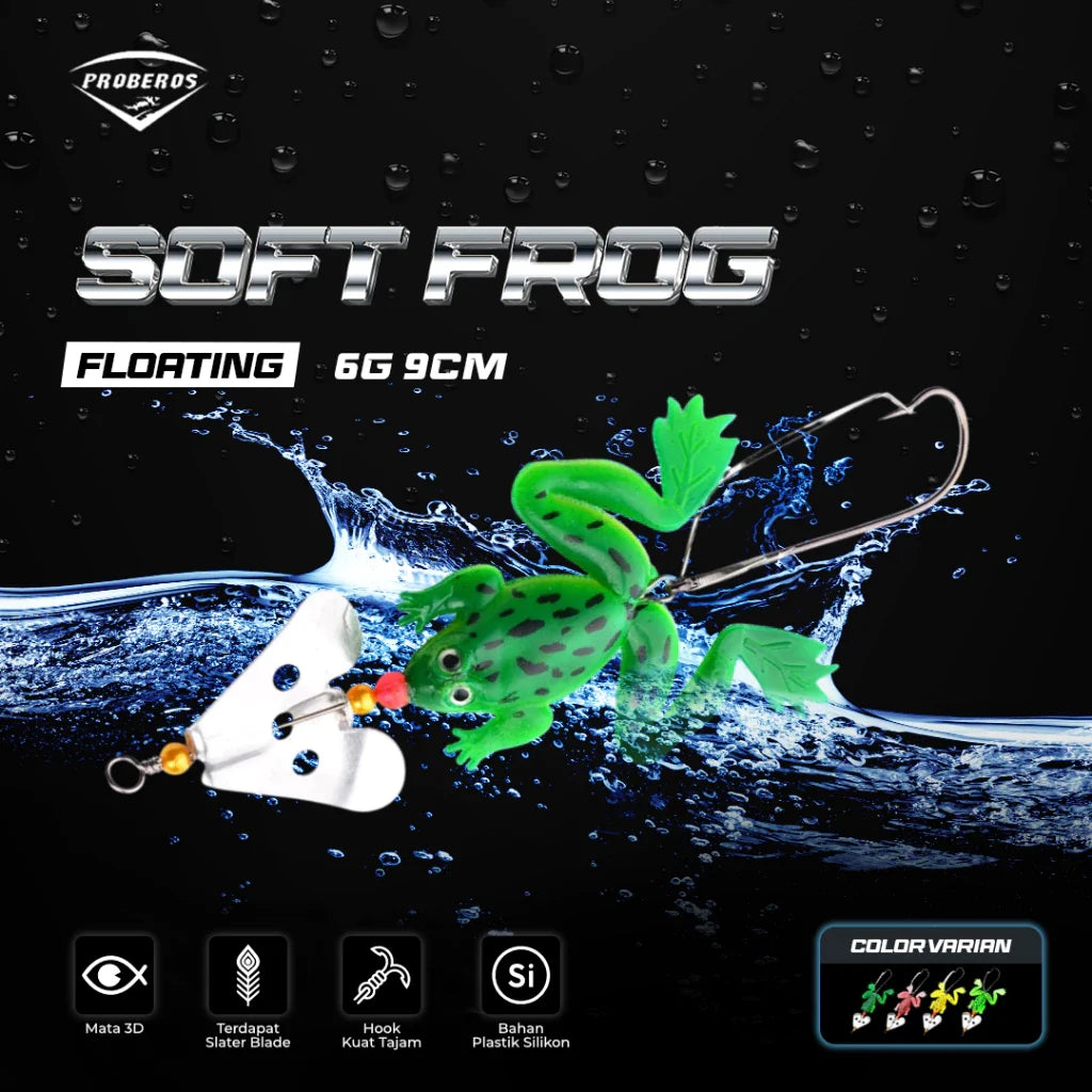 PROBEROS umpan pancing mini slater single propeller katak lembut 6G/9CM LK145 DW1245