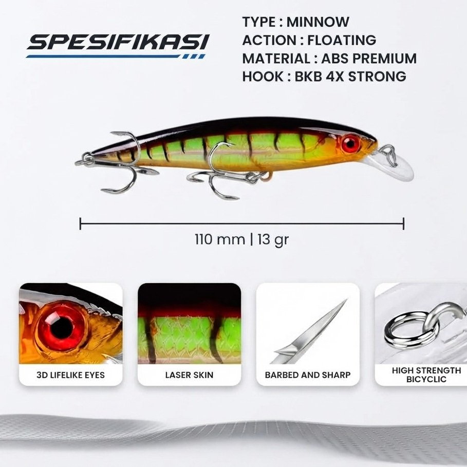JEMMY Minnow Laser Skin 11cm 13g - MN231