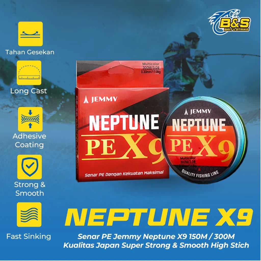 JEMMY NEPTUNE SENAR PE X9 150M || 300M Kualitas JAPAN SP020