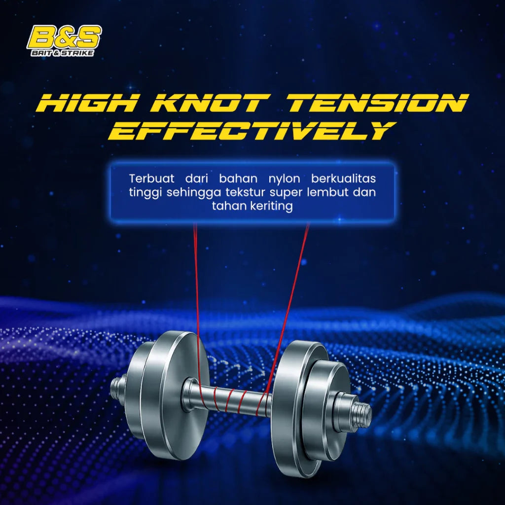 Senar Pancing Nylon 150m VISIBLE MARK-E Transparan - Merah anggur tahan kriting dan kuat SP014