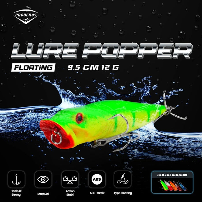 Umpan Pancing Lure Popper Mengambang 12G 9.5CM DW1704 LP001
