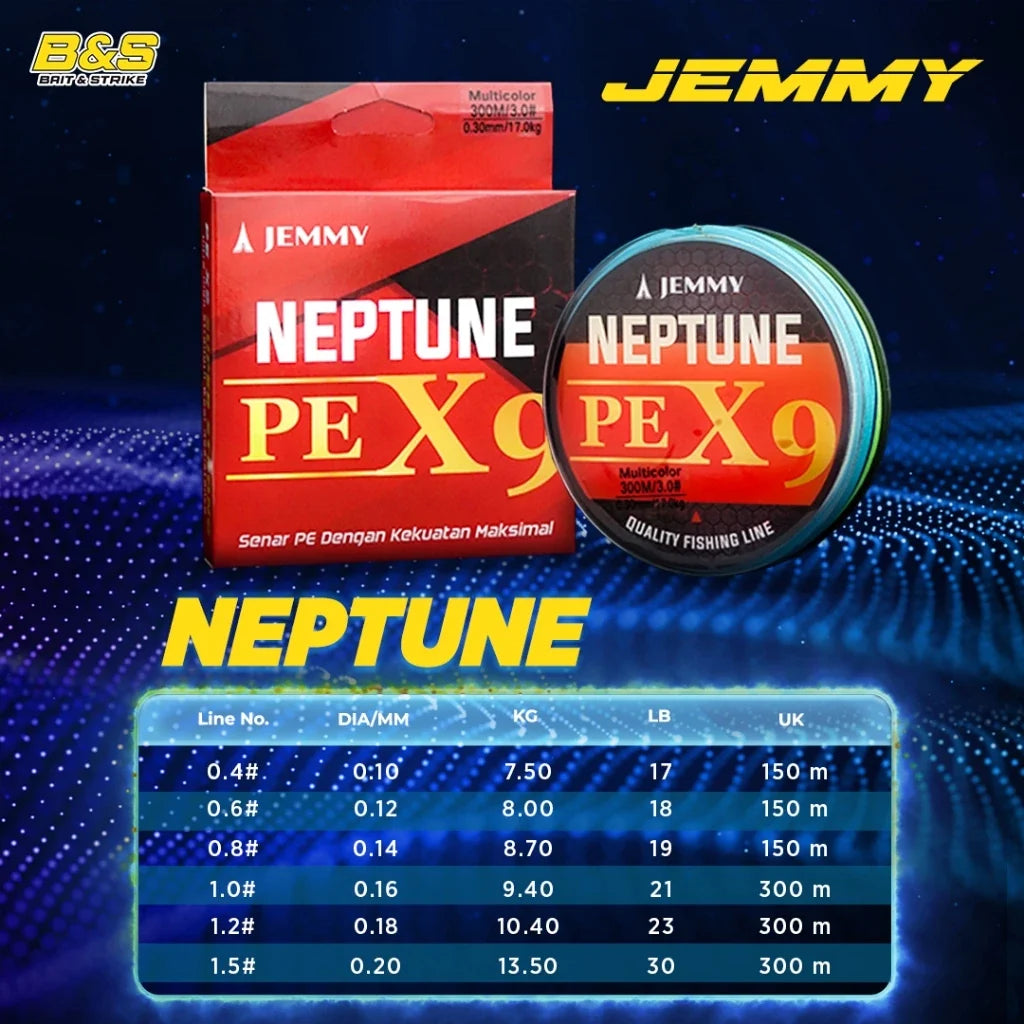 JEMMY NEPTUNE SENAR PE X9 150M || 300M Kualitas JAPAN SP020
