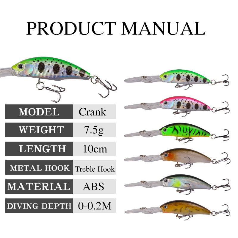 Minnow Long Lips Deep 10cm 7.5g - MN177