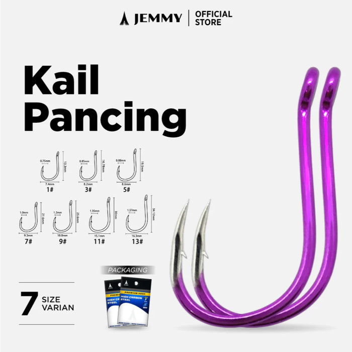 10PCS KAIL PANCING HIGH CARBON STEEL METALIC BLUE KUAT TAJAM KUP023