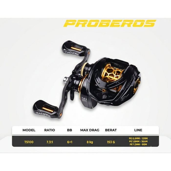 Reel Baitcasting Proberos YACUYU BLACK - RP108