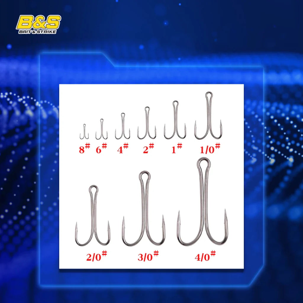 50PCS Kail XY-587 High Carbon Steel Fishing Hook Double Hook Soft Frog Hook KUP169
