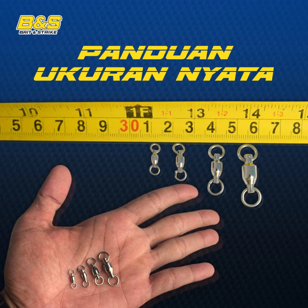 5PCS Firelock Rolling Swivel Stainless Steel High Strength Kili-Kili Pancing SWIVEL03