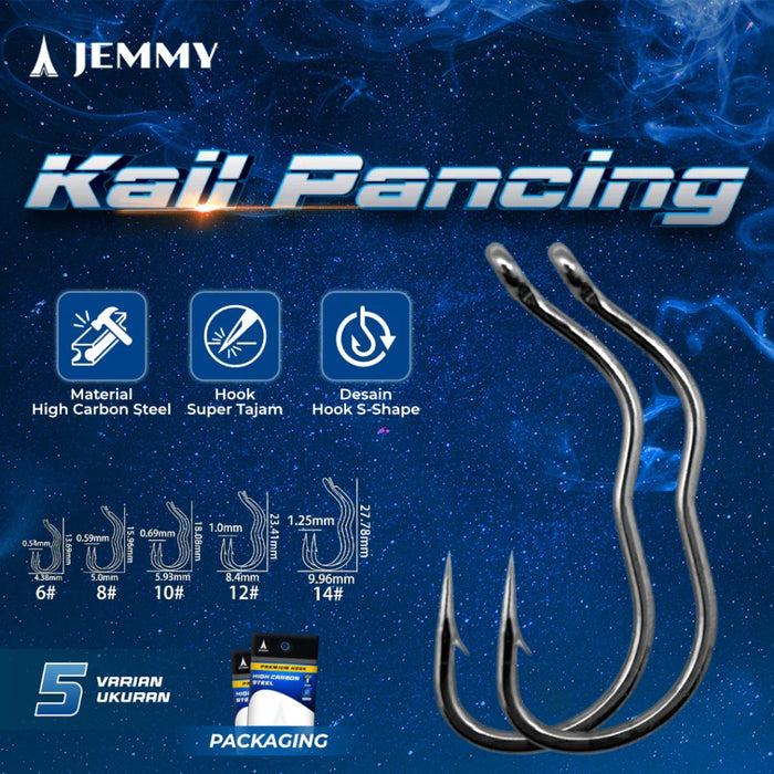 10PCS Kail Pancing Otomatis Flip Hook Kuat Tajam Anti Mocel KUP020