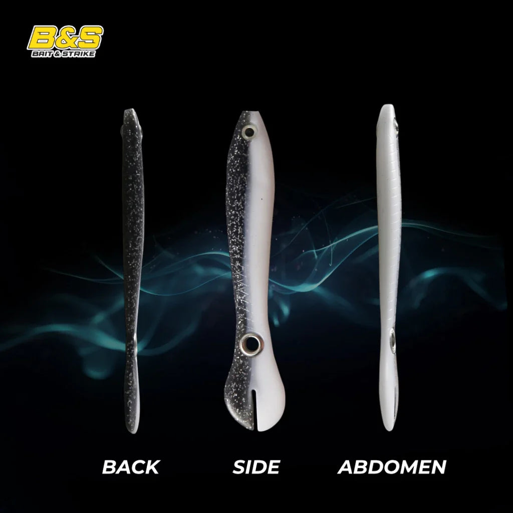 Umpan pancing soft bait 6g/10cm bahan karet silicon lembut  SL123_HIJAU