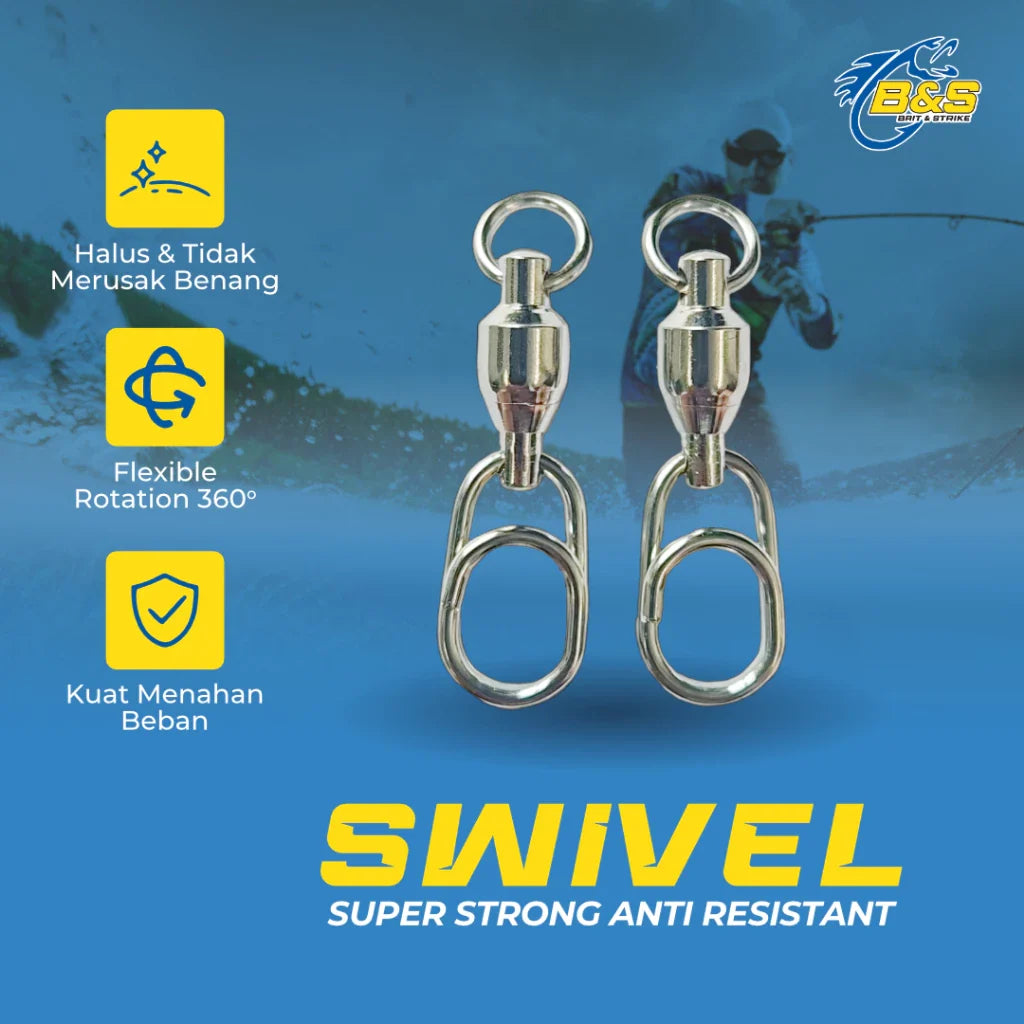 5PCS QUIK SWIVEL SNAP CONNECTOR For Jigging Casting Popping Troling SWIVEL02