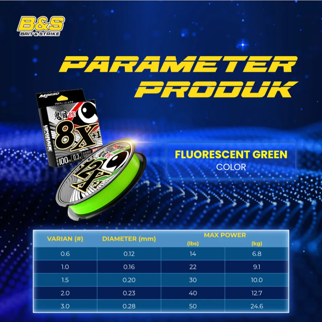 Senar PE X8+1 fluorecens green ultra smooth 150m surface coating
