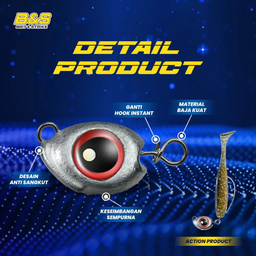 Timah sinker worm hook mata jighead ANTI HANGING KUP027