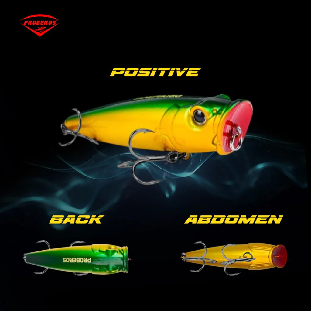 PROBEROS Lure Popper killer 22g/9,4cm mata 3D action stabil