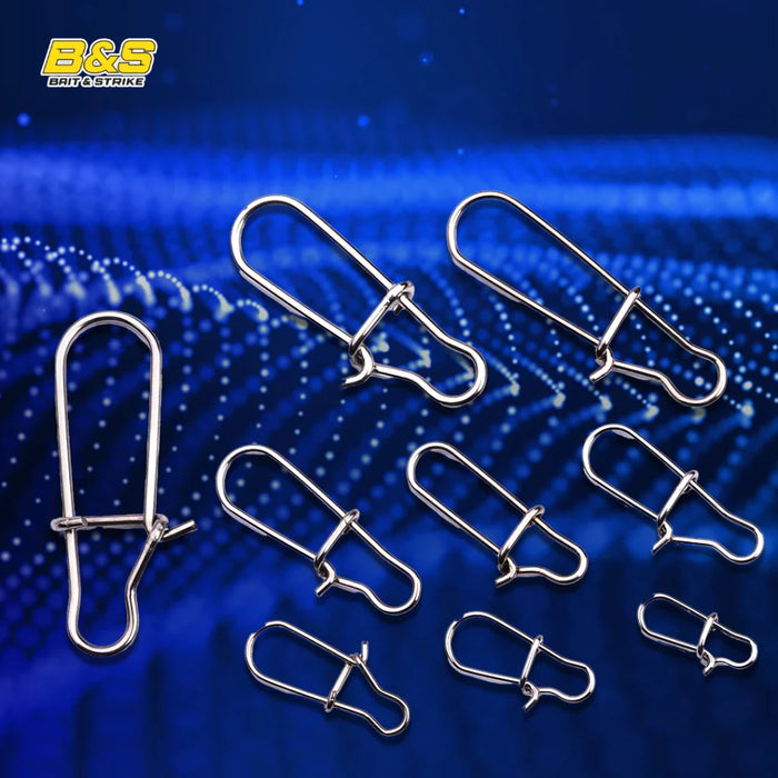 PROBEROS ZQBZ 100Pcs/ Pack Pin Pancing Bahan Stainless Steel Super Kuat Warna Silver KUP162