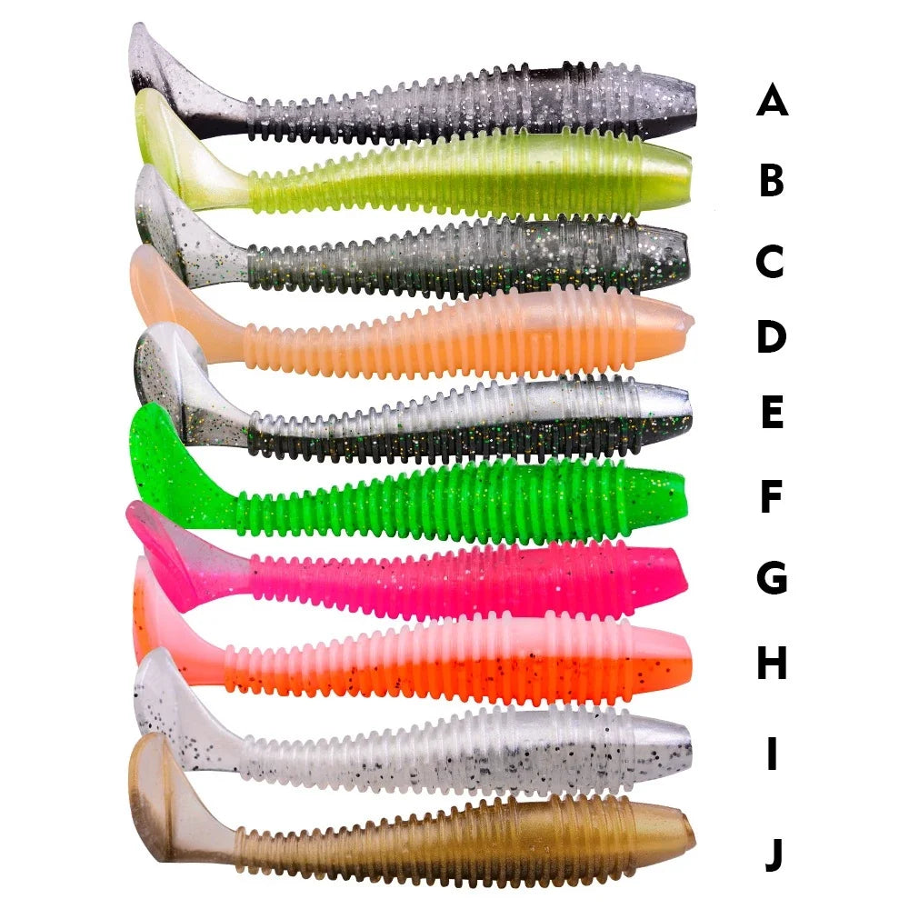 /Pak Umpan Pancing Softlure Bentuk Ikan Imitasi Bahan Silikon 6-7.5CM SL183